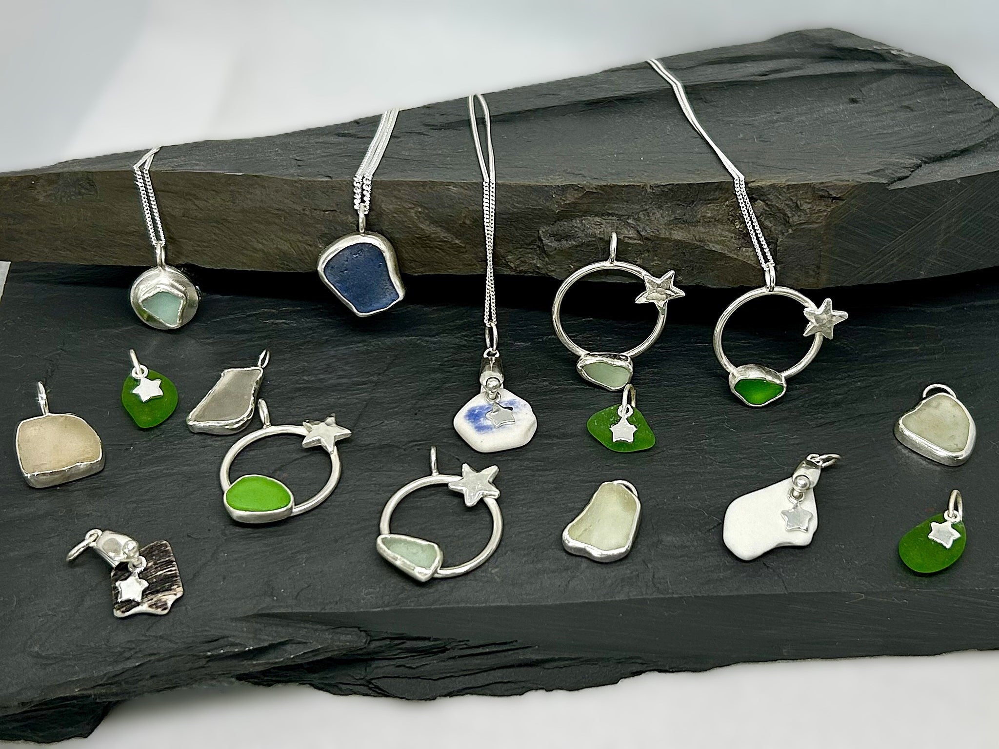 Handcrafted Sterling Silver Sea Glass jewellery