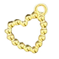 Beaded heart side charm