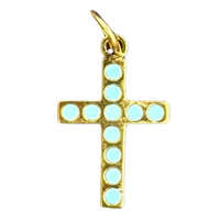 Turquoise studded cross