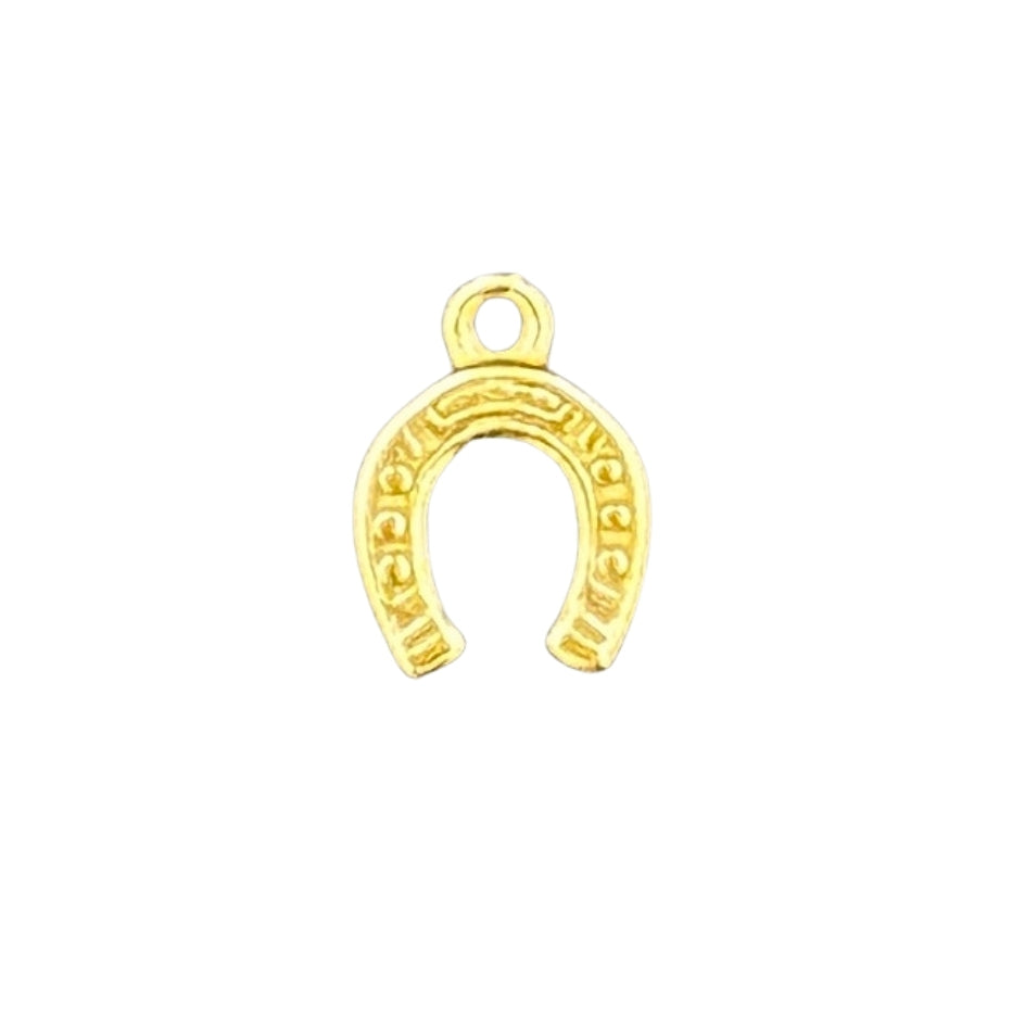 Tiny Gold horse shoe charm small