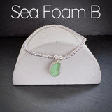 Sterling Silver Sea Glass stacking bracelet