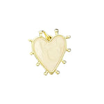 White spiked heart charm