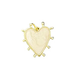 White spiked heart charm