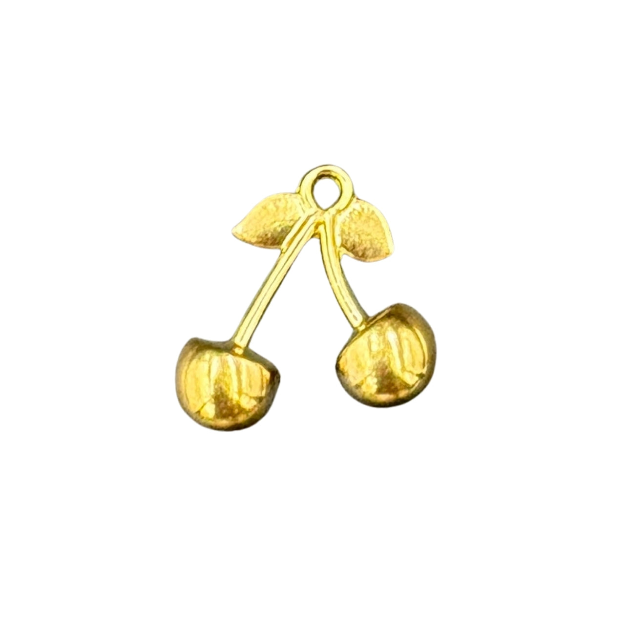 Gold cherry charm