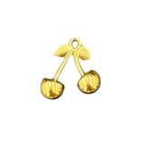 Gold cherry charm