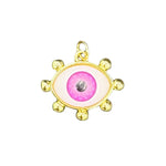 Pink evil eye charm