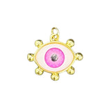 Pink evil eye charm
