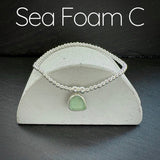 Sterling Silver Sea Glass stacking bracelet
