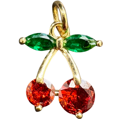 Crystal cherry charm