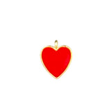 Red enamel heart charm