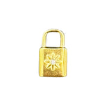 Crystal star padlock charm