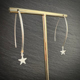 Glimmer Silver drop earrings