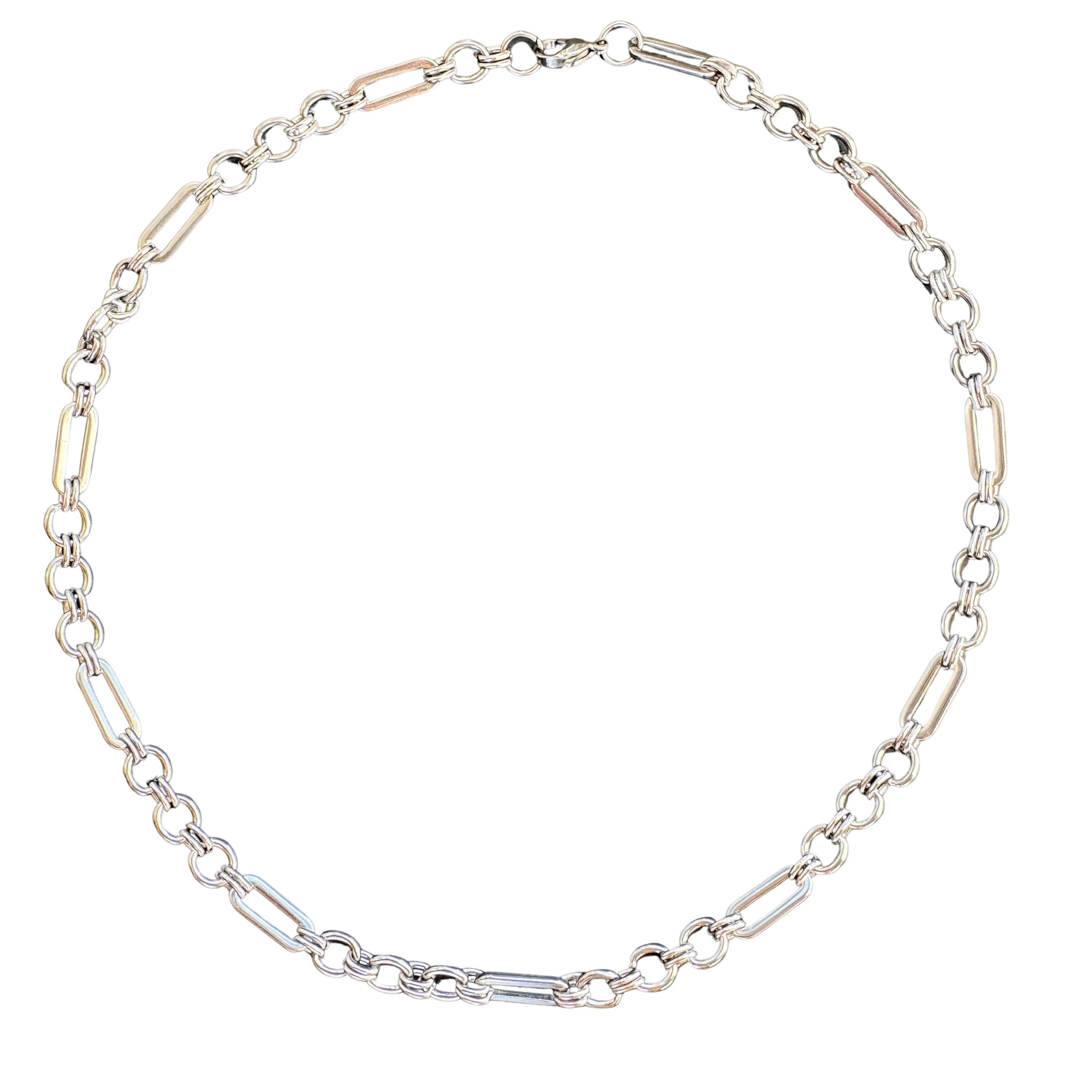 3 + 1 link Necklace 18" Silver