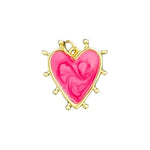 Pink spiked heart charm