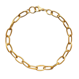 Charm Bar Bracelet rounded paperclip
