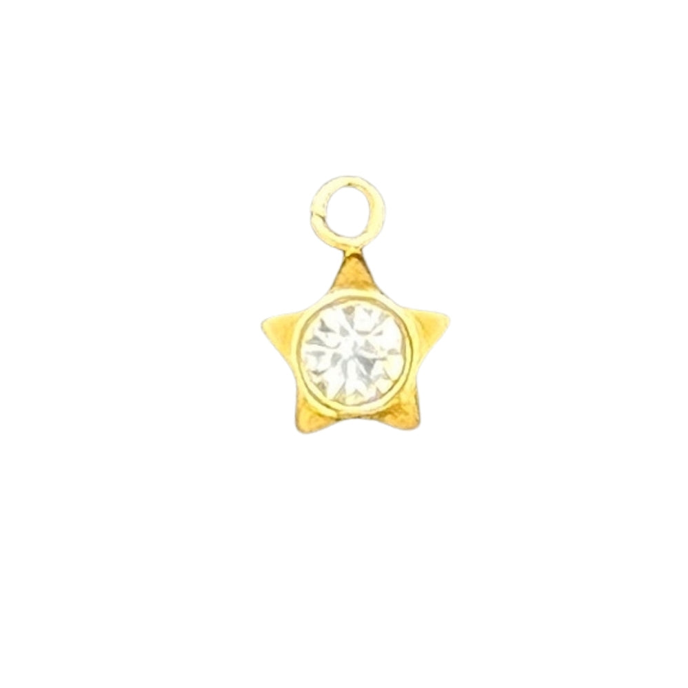 Tiny star crystal charm