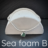 Sterling Silver Sea Glass stacking bracelet