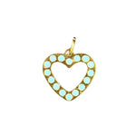 Turquoise studded heart charm