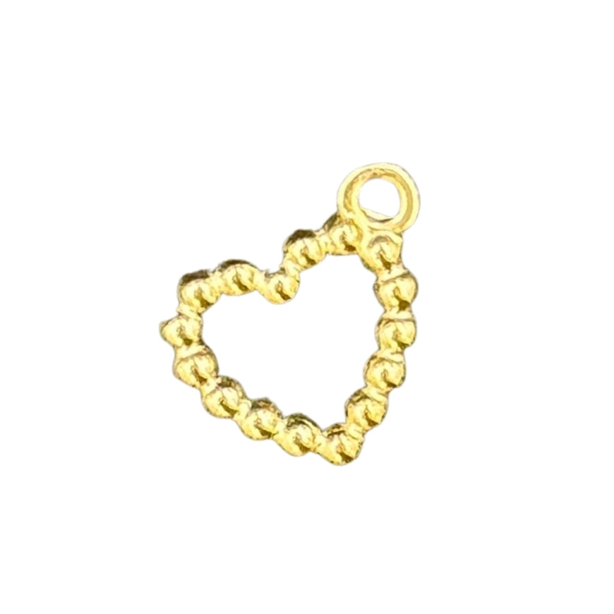 Beaded heart charm 2