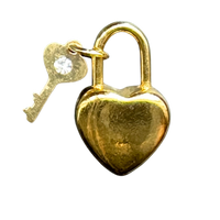 Heart padlock with key