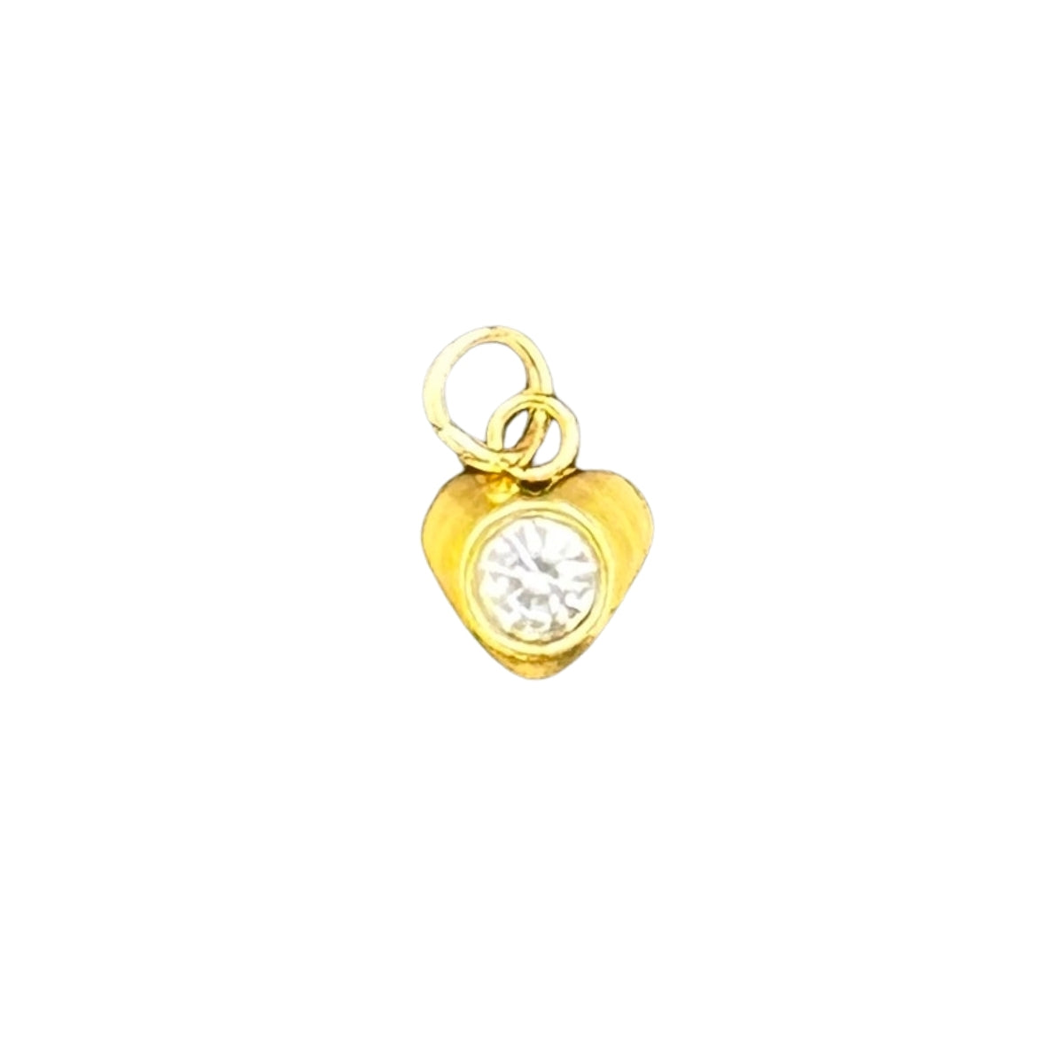 Tiny heart crystal charm