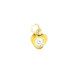 Tiny heart crystal charm