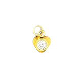 Tiny heart crystal charm