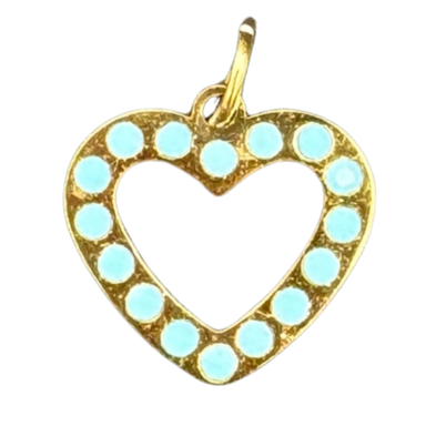 Turquoise studded heart