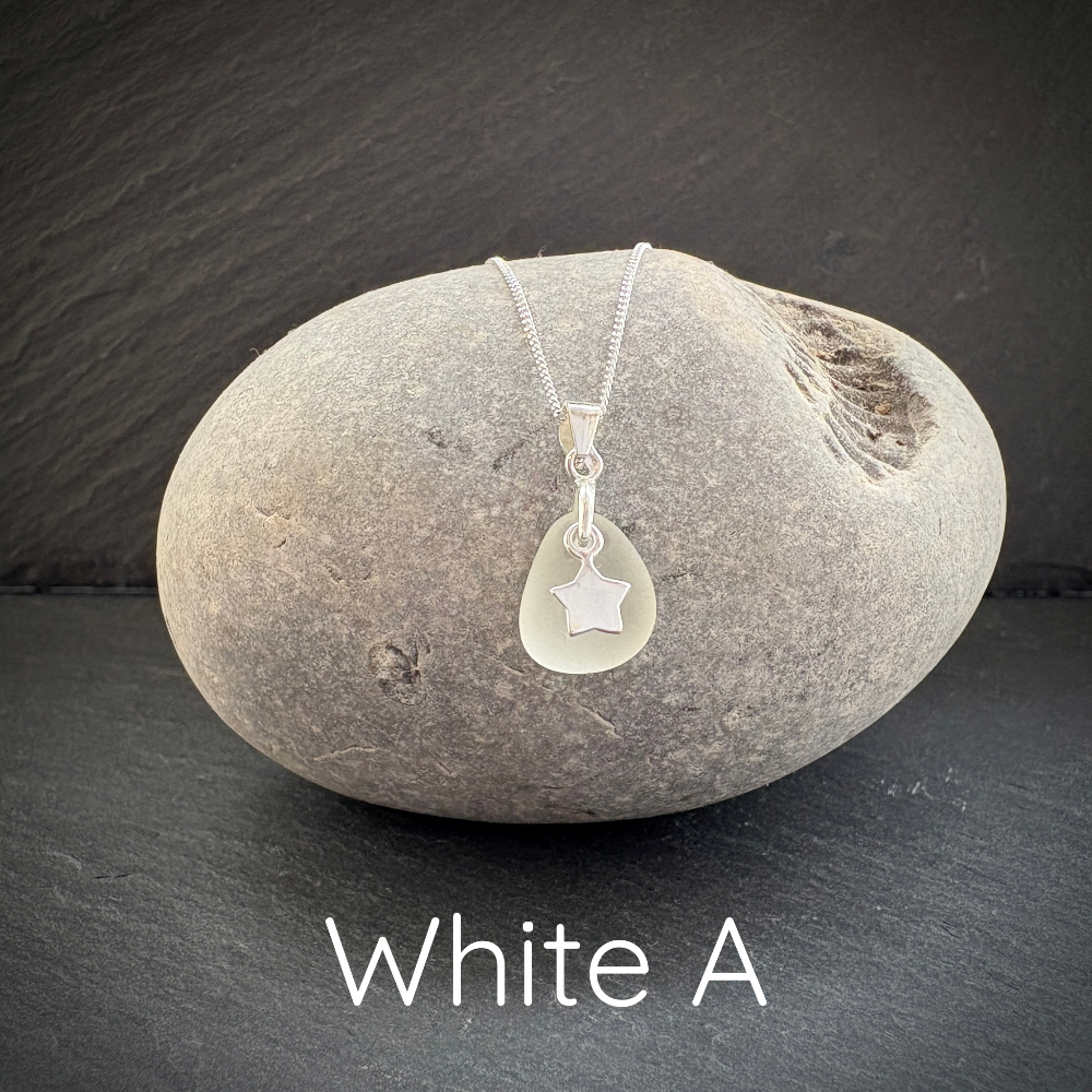 Sea Glass Necklace with a star pendant 