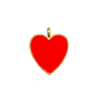 Charm Bar Red Enamel heart