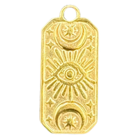 Charm Bar charm Double sided evil eye pendant