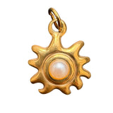 Charm Bar charm Pearl-centered sun charm