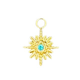 Charm Bar charm Turquoise Crystal star