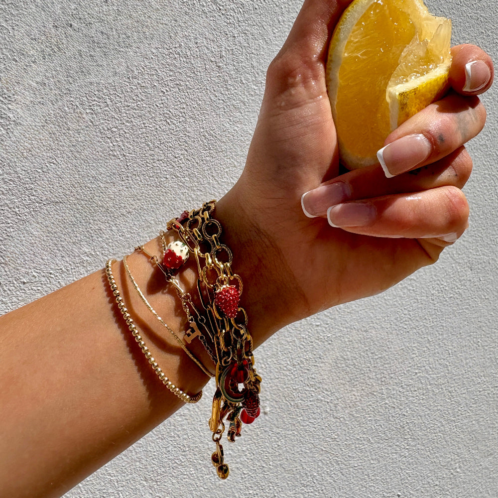 Gold Charm Bar bracelets