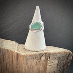 Turquoise Sea glass ring