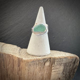 Turquoise Sea glass ring