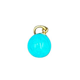 Turquoise round bead charm