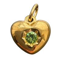 August birthstone heart