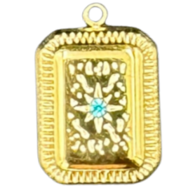 Turquoise crystal rectangle