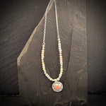 Aurora heart silver necklace 