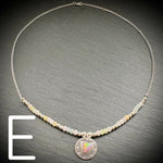 Sterling silver Aurora opal heart necklace