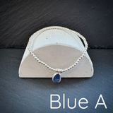 Sterling Silver Sea Glass stacking bracelet