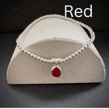 Sterling Silver Sea Glass stacking bracelet