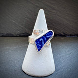 Dark blue Sea pottery adjustable ring