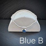 Sterling Silver Sea Glass stacking bracelet