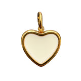 Charm Bar chunky White heart