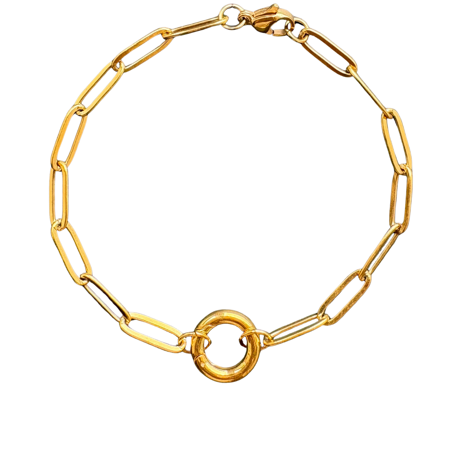 Circle Carabiner bracelet  7"