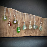 Small Sea Glass necklace with star charm