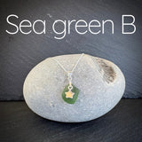 Small Sea Glass necklace with star charm