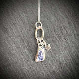 Silver Sea pottery stacking necklace